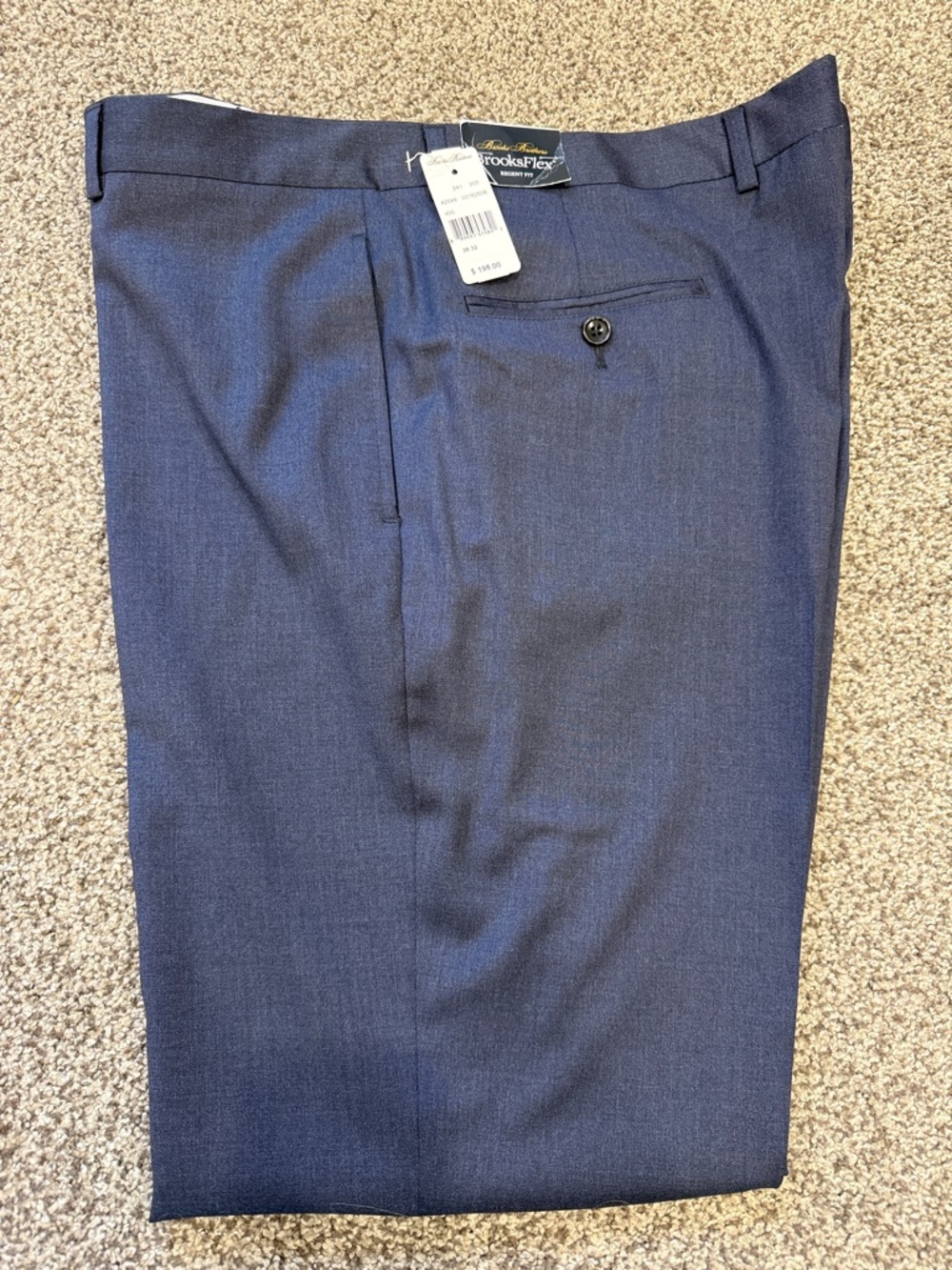 Brooks Brothers BrooksFlex Regent Fit Dress Pants - Navy